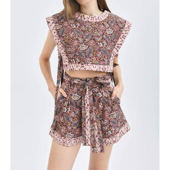 NEW CHUFY keket organic cotton shorts in siwa wine